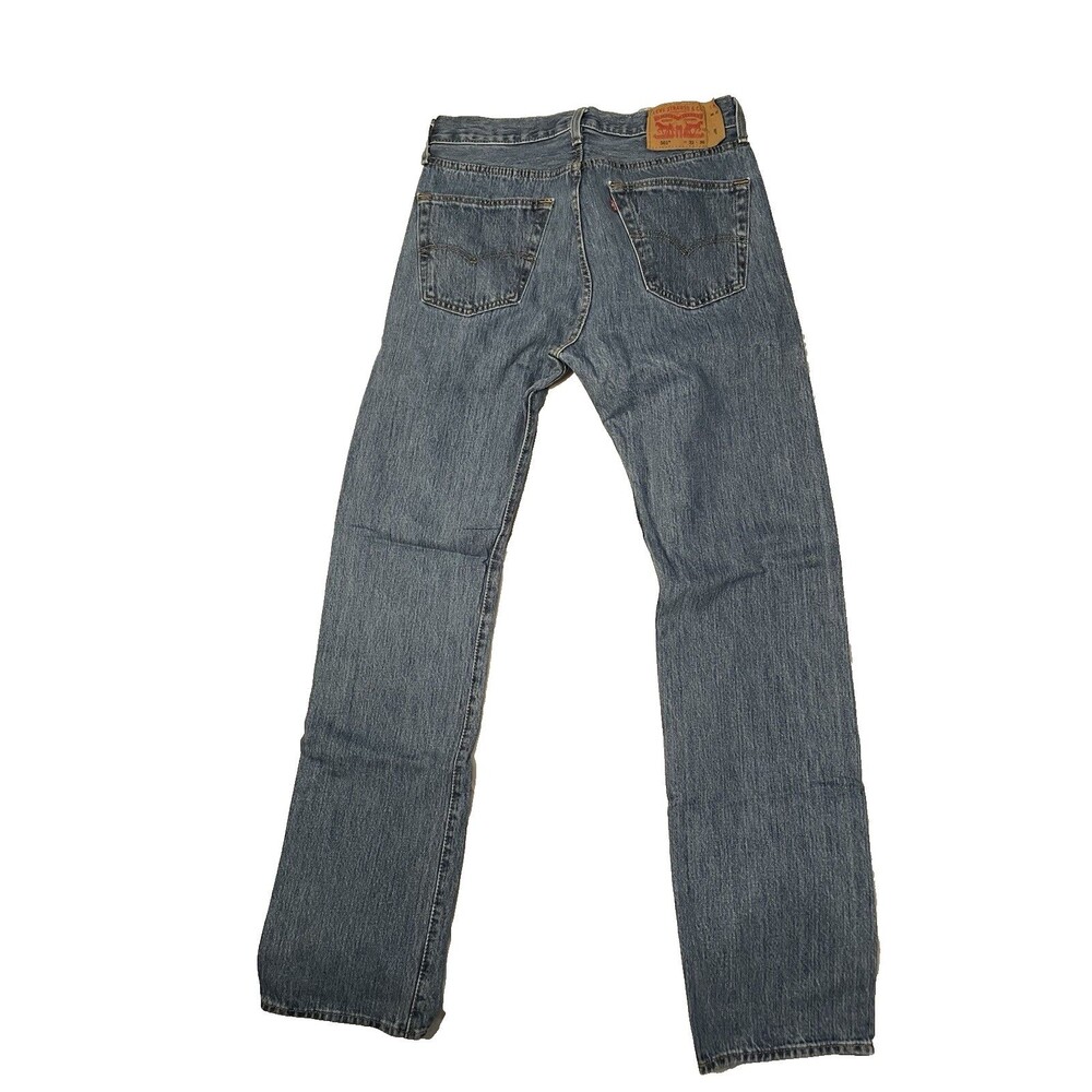 Levi’s 501 Jeans Men’s Size 32”x36” Medium Wash Button Fly Straight - Picture 2 of 7